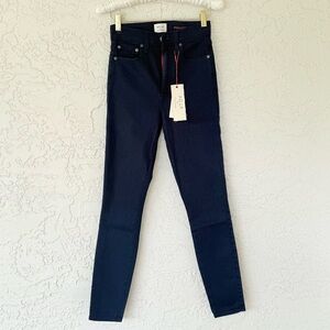 Alice & Olivia Navy High Rise Skinny Jeans